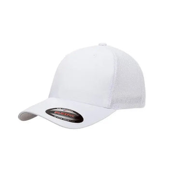 Flexfit 6511 Mesh Trucker Cap - White